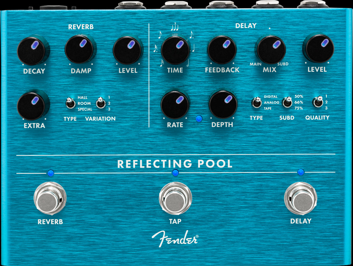 Fender Reflecting Pool Delay/Reverb Guitar Effect Pedal