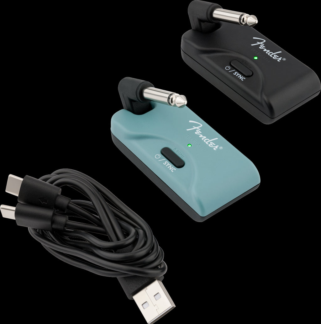 Fender Telepath Guitar Wireless System - Mystic Ice Blue and Black