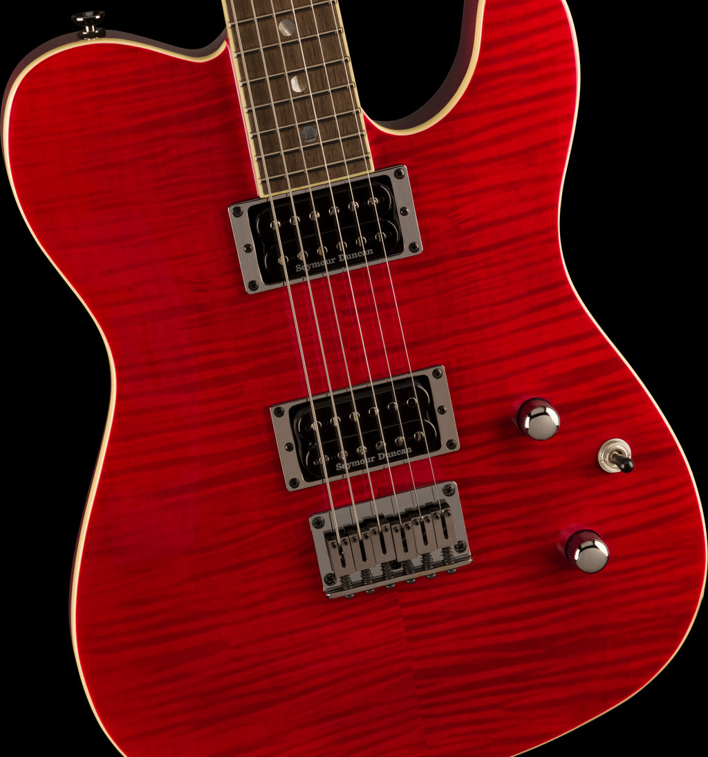 Fender Special Edition Custom Telecaster FMT HH Guitar w/Laurel Fretboard - Crimson Red Trans