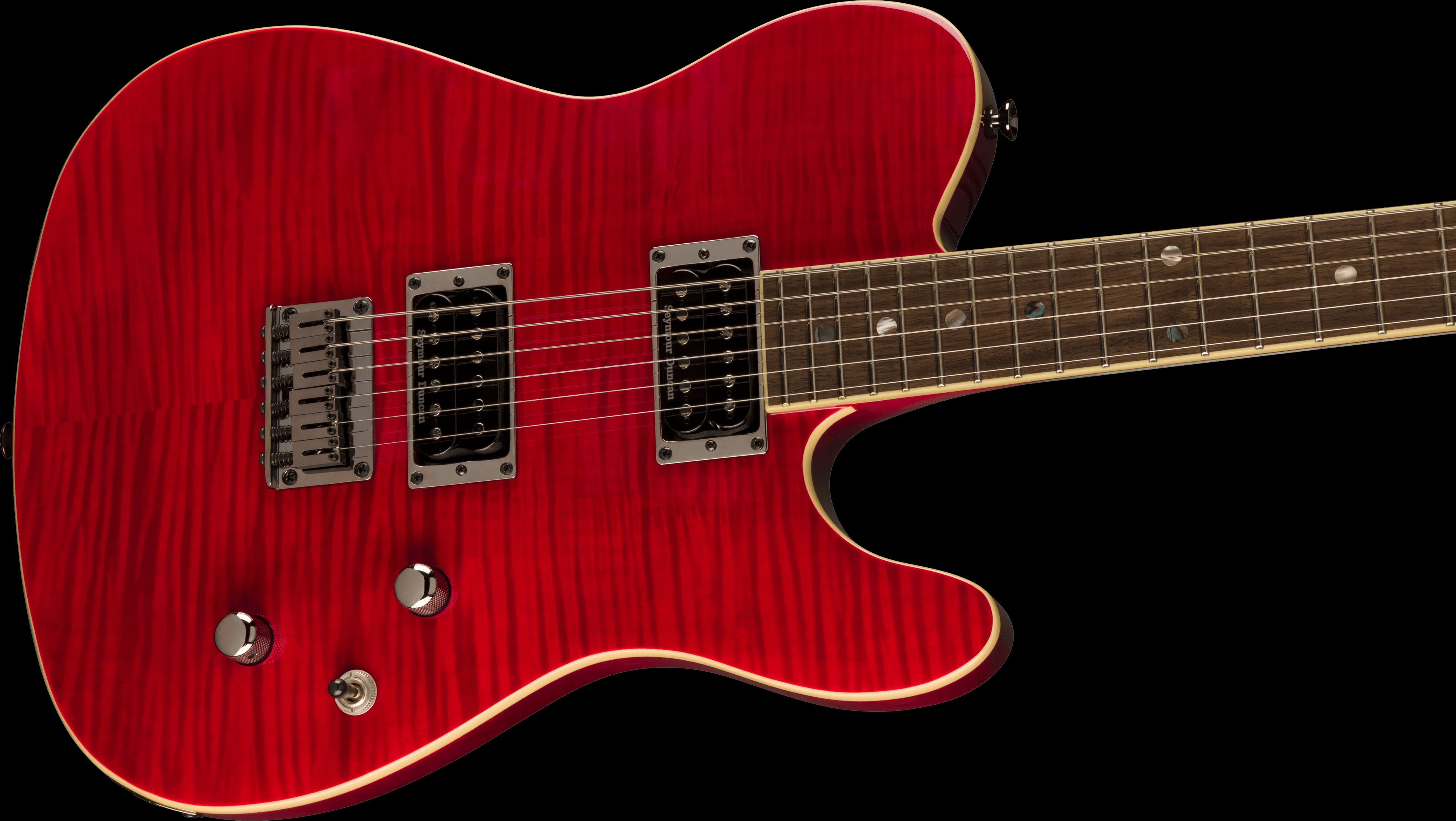 Fender Special Edition Custom Telecaster FMT HH Guitar w/Laurel Fretboard - Crimson Red Trans