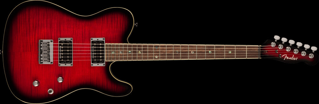 Fender Special Edition Custom Telecaster FMT HH Guitar with Laurel Fretboard - Black Cherry Burst