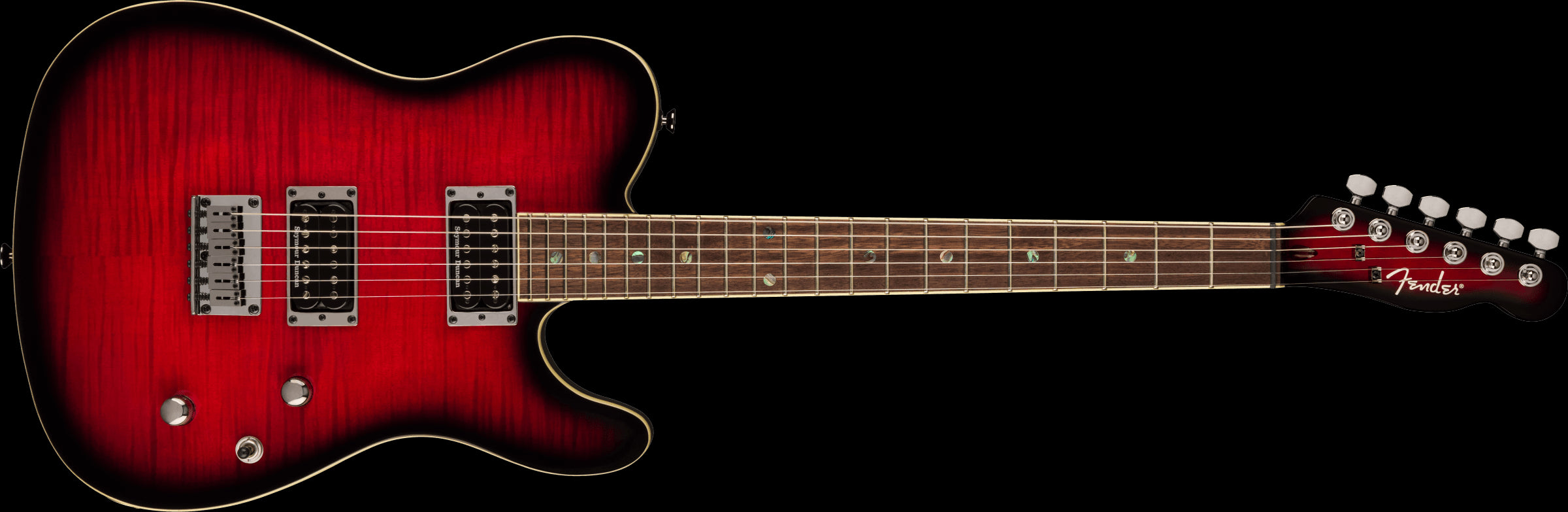 Fender Special Edition Custom Telecaster FMT HH Guitar with Laurel Fretboard - Black Cherry Burst