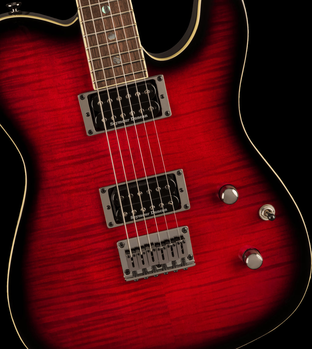 Fender Special Edition Custom Telecaster FMT HH Guitar with Laurel Fretboard - Black Cherry Burst