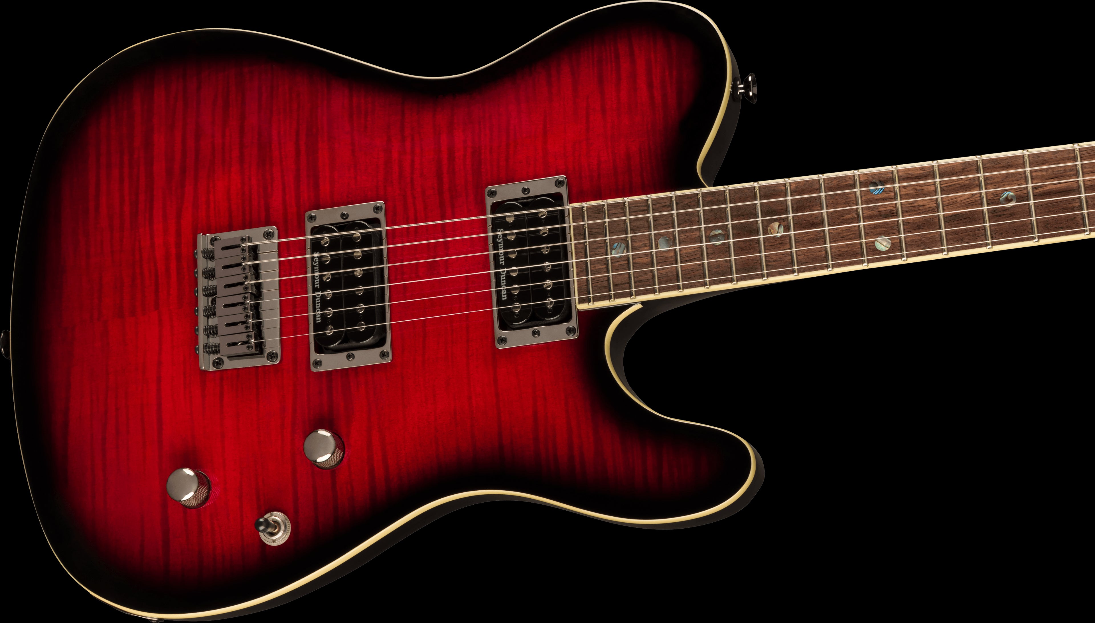 Fender Special Edition Custom Telecaster FMT HH Guitar with Laurel Fretboard - Black Cherry Burst