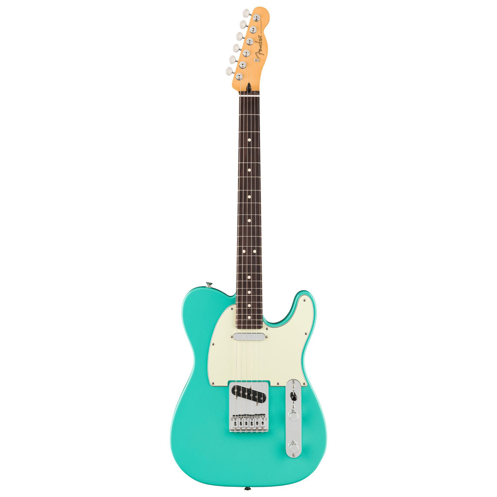 Fender 75th Anniversary Player II Telecaster electric guitar in seafoam green with rosewood fingerboard, showcasing its classic design