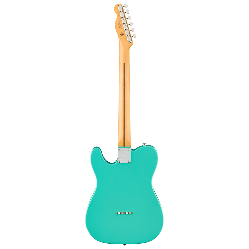 Fender 75th Anniversary Player II Telecaster electric guitar in Seafoam Green with rosewood fretboard, showcasing its classic design.