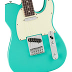Fender 75th Anniversary Player II Telecaster electric guitar in seafoam green with rosewood fretboard and classic design.
