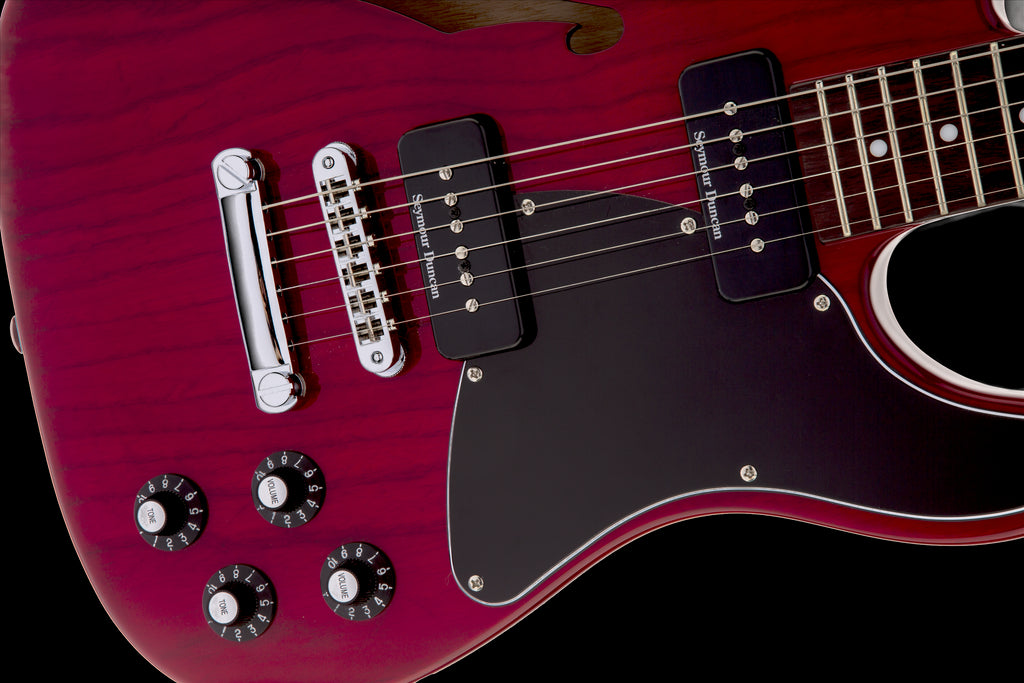 Fender Jim Adkins JA 90 Telecaster Thinline w/Laurel Fretboard - Crimson Red Trans