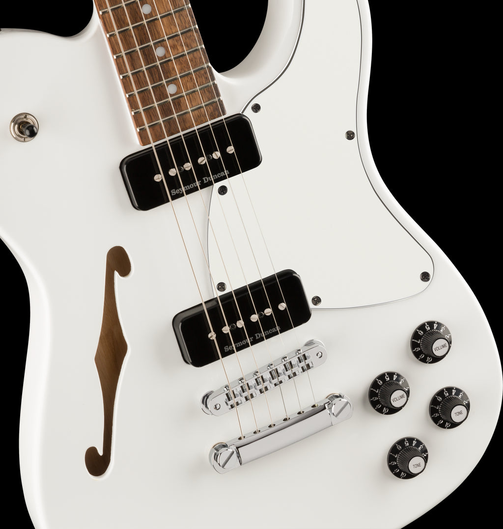 Fender Jim Adkins JA 90 Telecaster Thinline Electric Guitar w/Laurel Fretboard - White