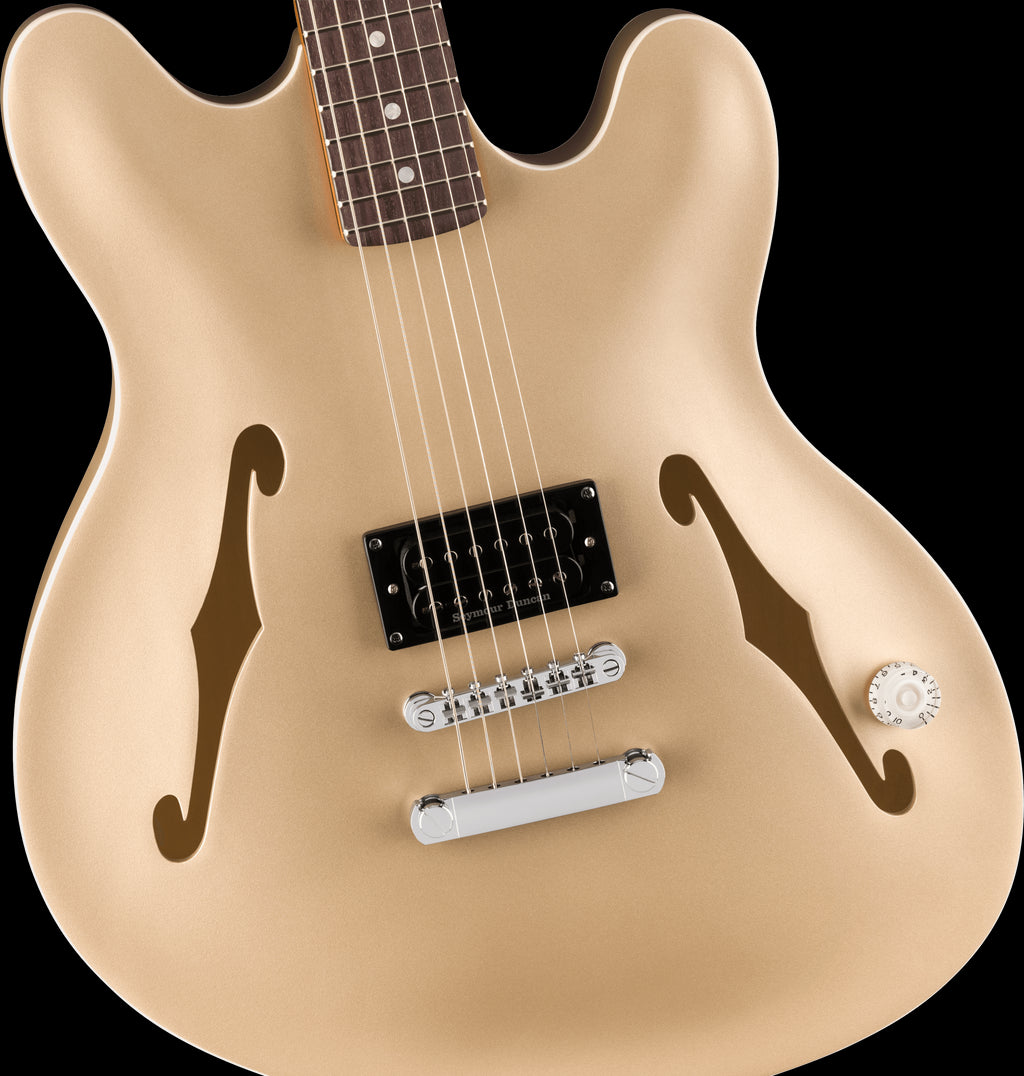 Fender Tom Delonge Starcaster Rosewood Fingerboard Satin Shoreline Gold