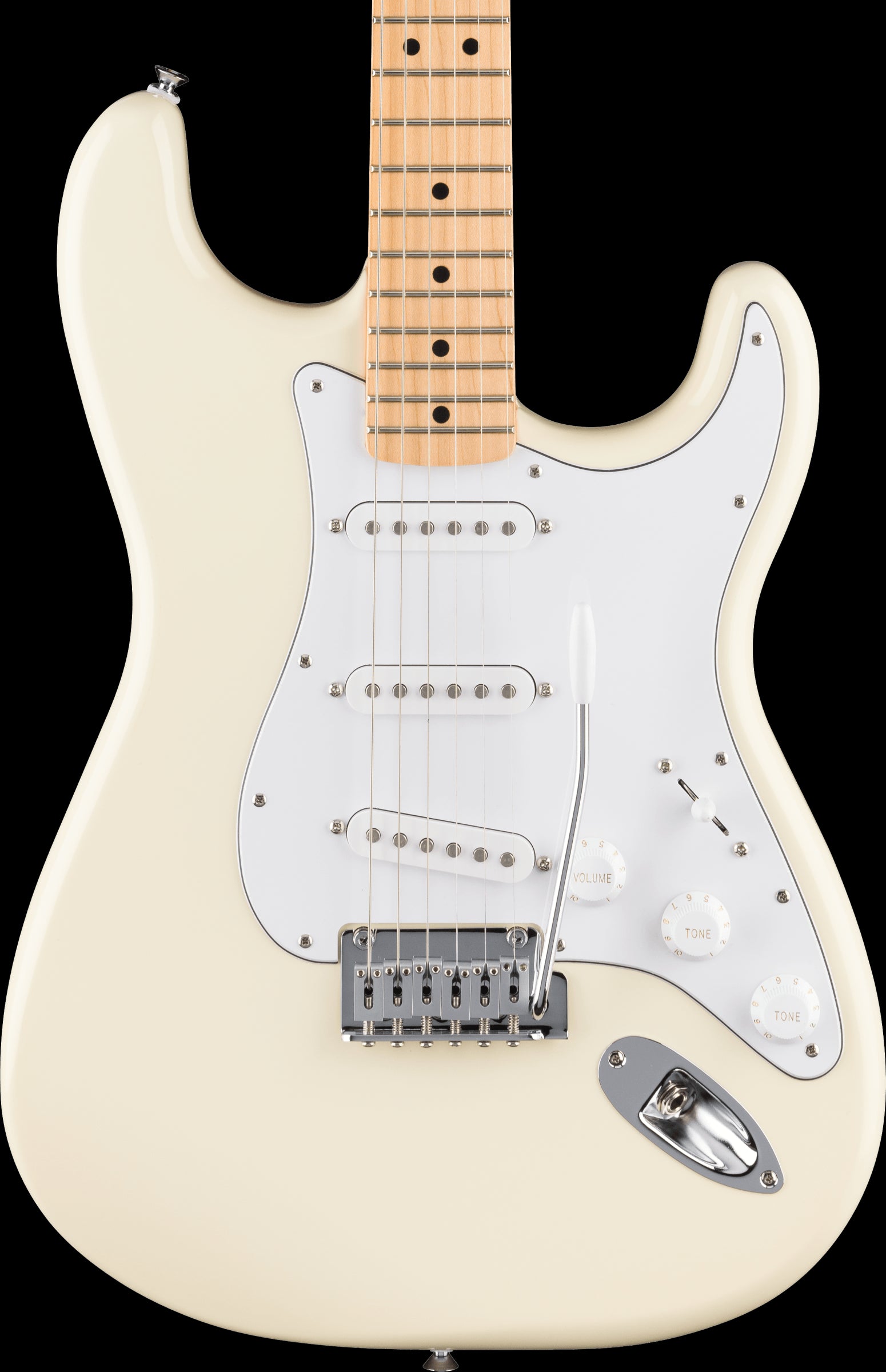 Fender Standard Stratocaster Maple FB White Pickguard Olympic White