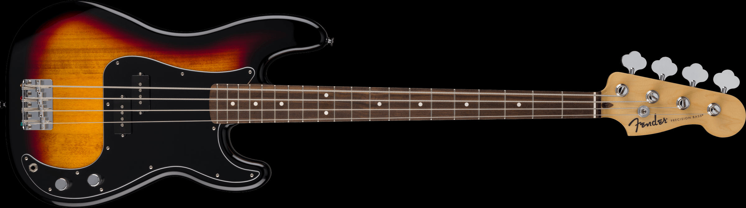 Fender Standard Precision Bass Laurel FB Black Pickguard 3-Color Sunburst