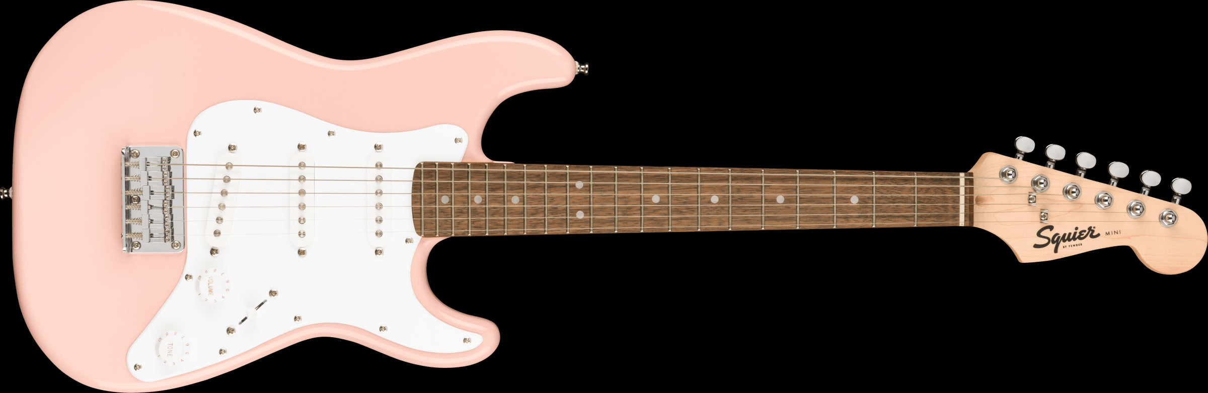 Squier Mini Stratocaster Electric Guitar w/Laurel Fretboard - Shell Pink