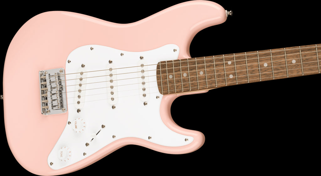 Squier Mini Stratocaster Electric Guitar w/Laurel Fretboard - Shell Pink