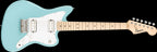 Squier Mini Jazz HH Electric Guitar w/Maple Fretboard - Daphne Blue