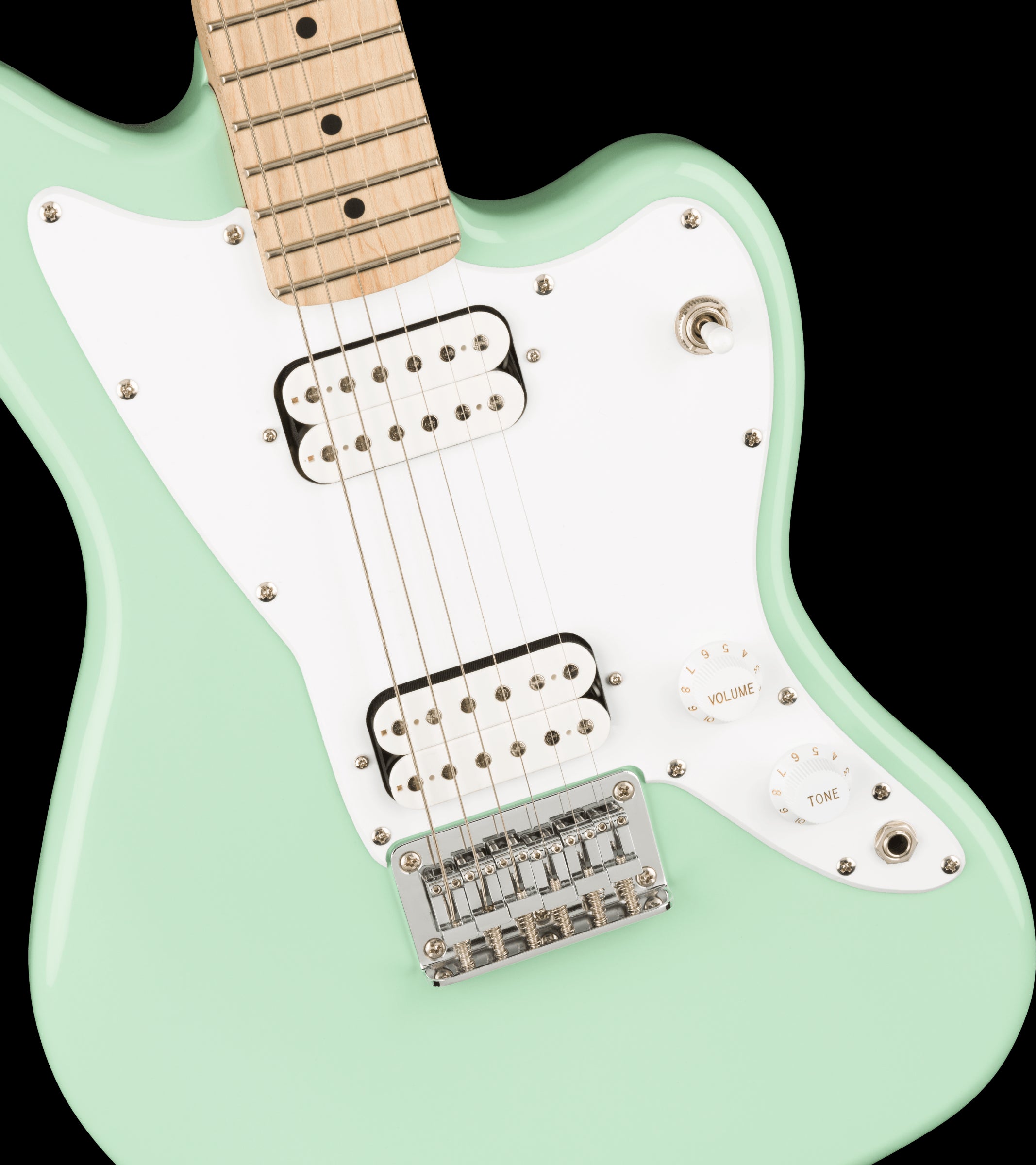 Squier Mini Jazz HH Electric Guitar w/Maple Fretboard - Surf Green