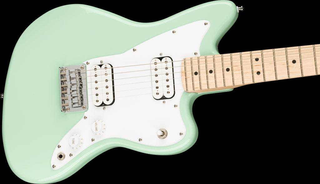 Squier Mini Jazz HH Electric Guitar w/Maple Fretboard - Surf Green