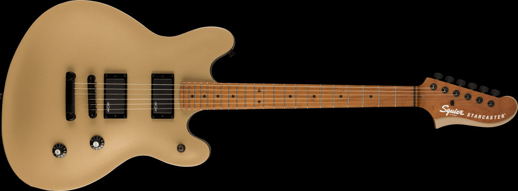 Squier Contemp Active Starcaster Rst Map FB Shoreline Gold