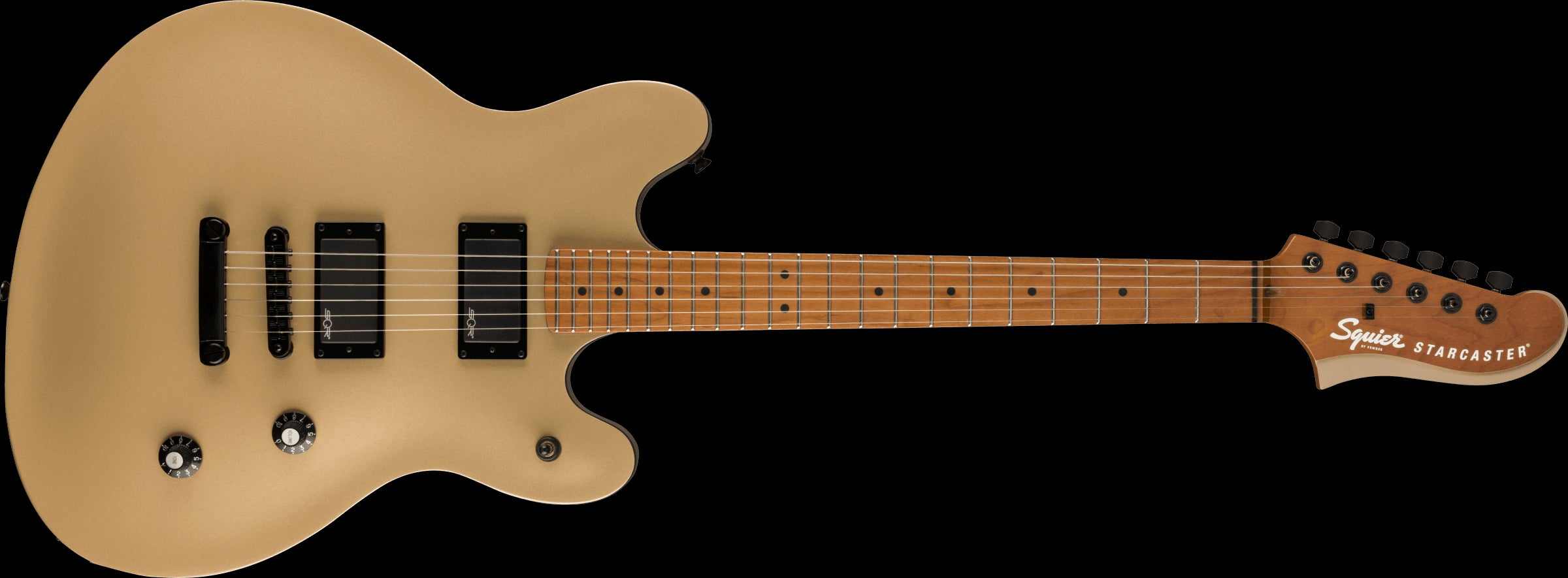 Squier Contemp Active Starcaster Rst Map FB Shoreline Gold