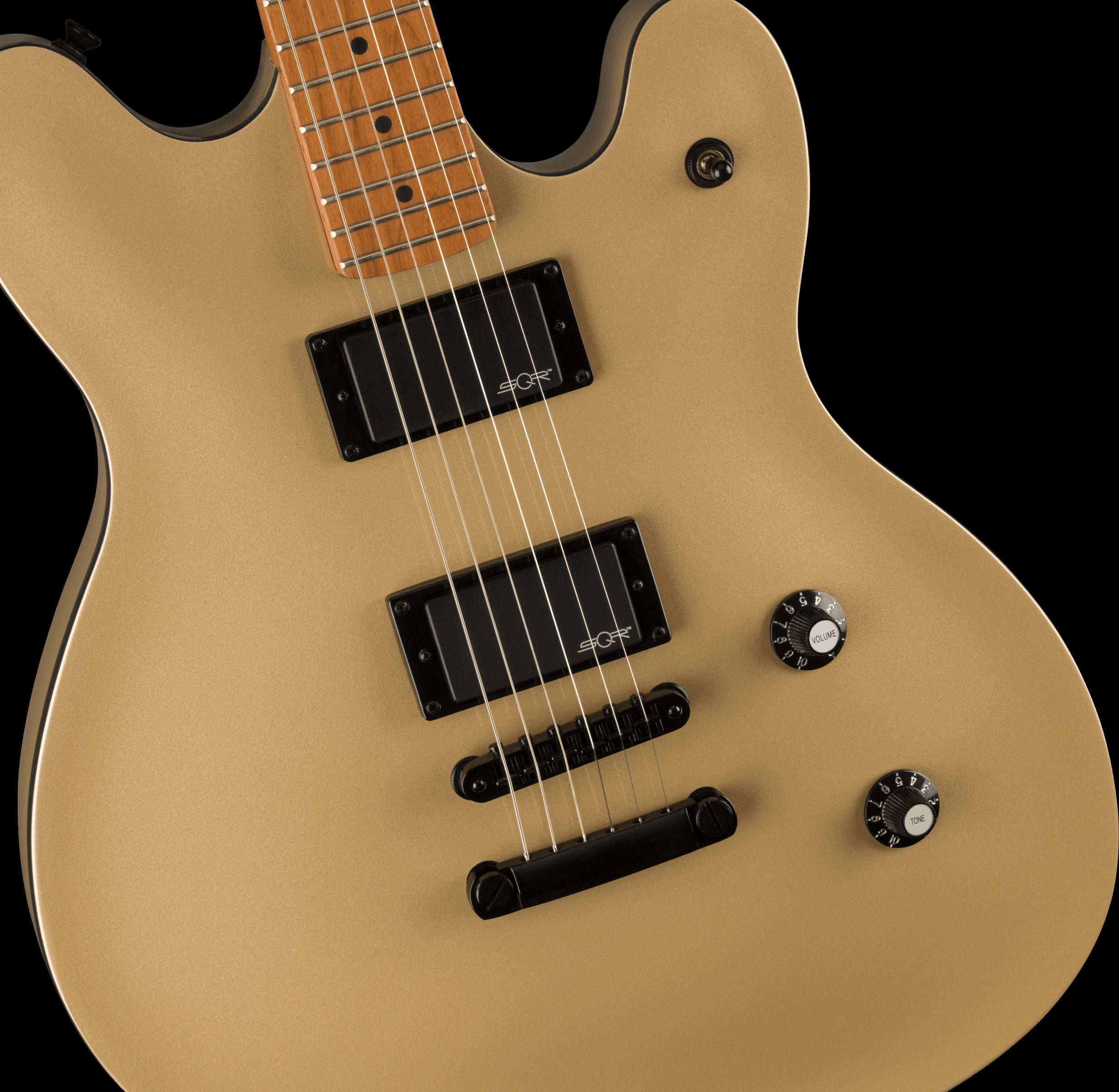 Squier Contemp Active Starcaster Rst Map FB Shoreline Gold