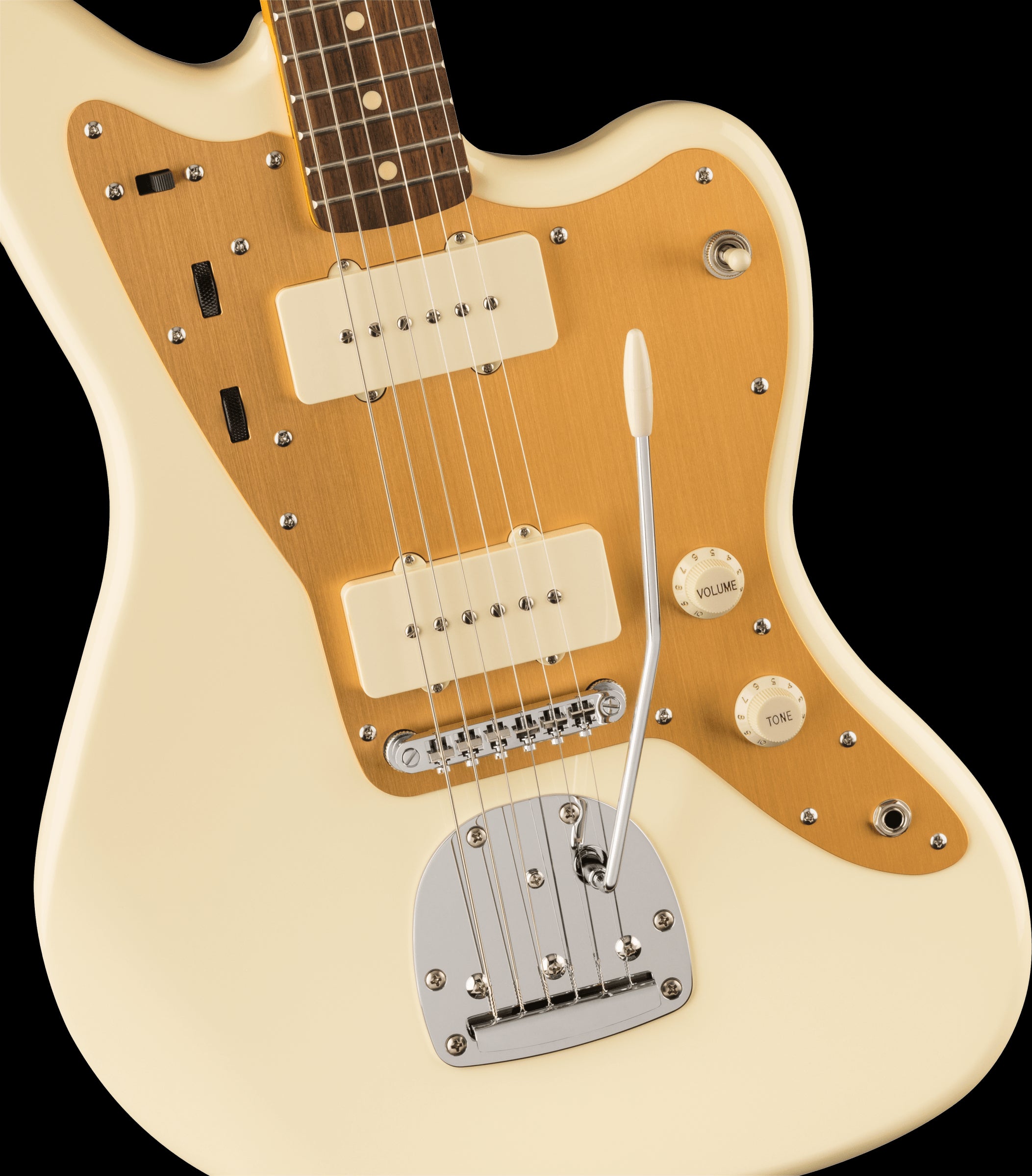 Squier J Mascis Signature Model Jazzmaster Electric Guitar with Laurel Fretboard in Vintage White