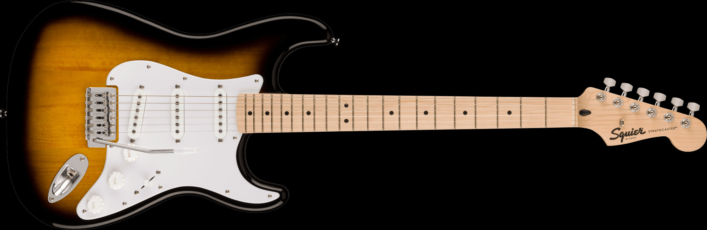 Squier Sonic Stratocaster Electric Guitar with Maple Fretboard - 2 Colour Sunburst