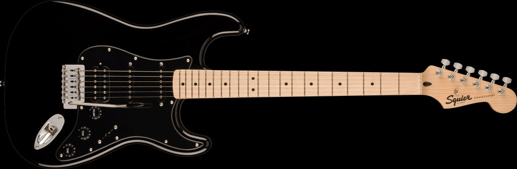 Squier Sonic Stratocaster HSS Electric Guitar with Maple Fretboard - Black