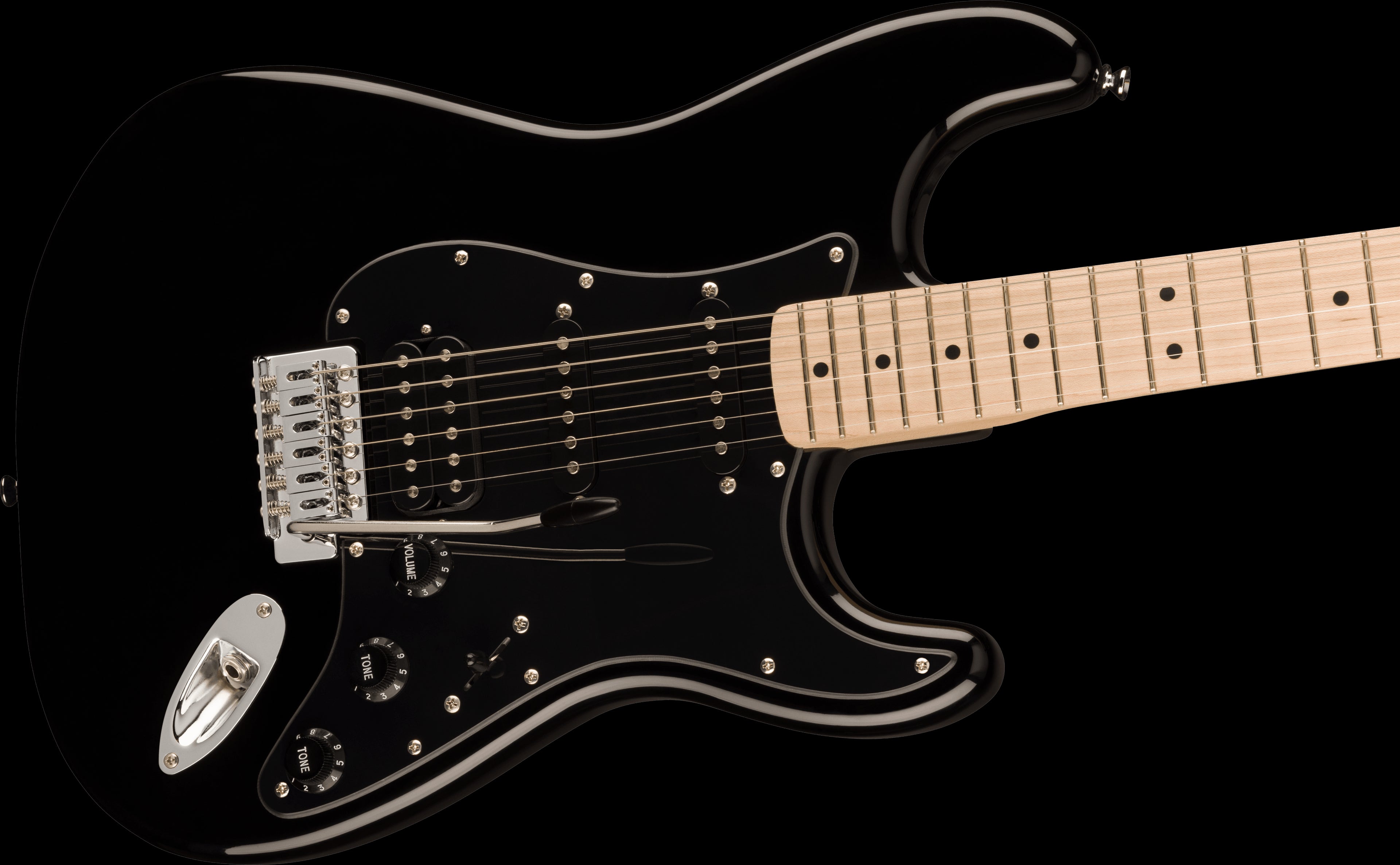 Squier Sonic Stratocaster HSS Electric Guitar with Maple Fretboard - Black