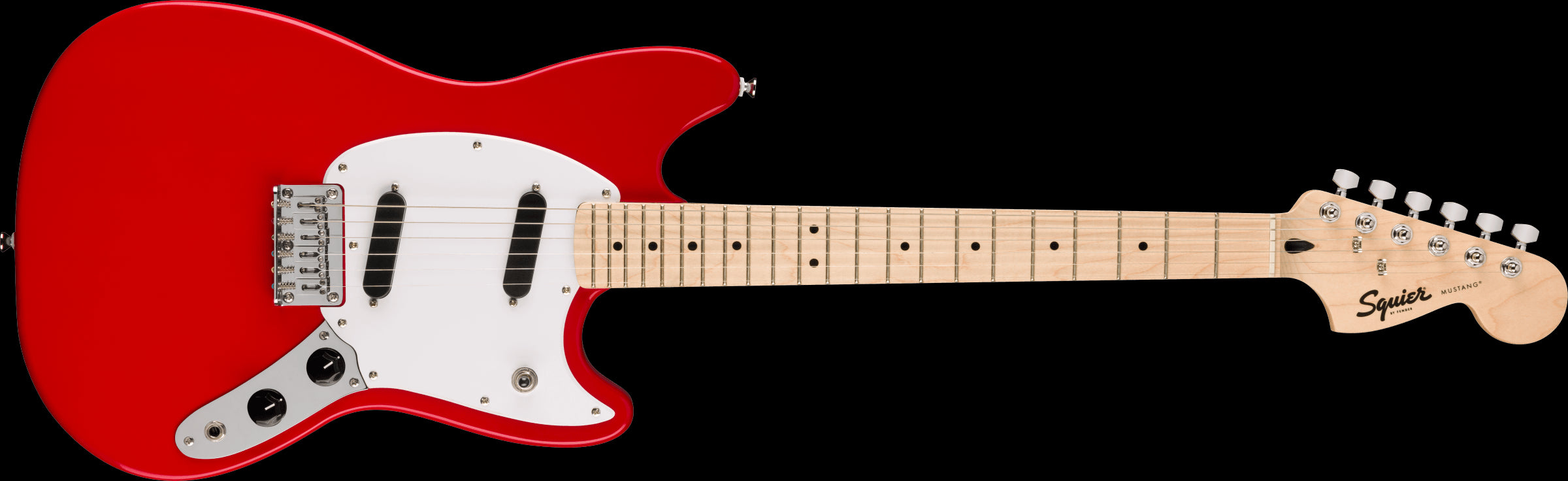 Squier Sonic Mustang Map FB White Pickguard Torino Red