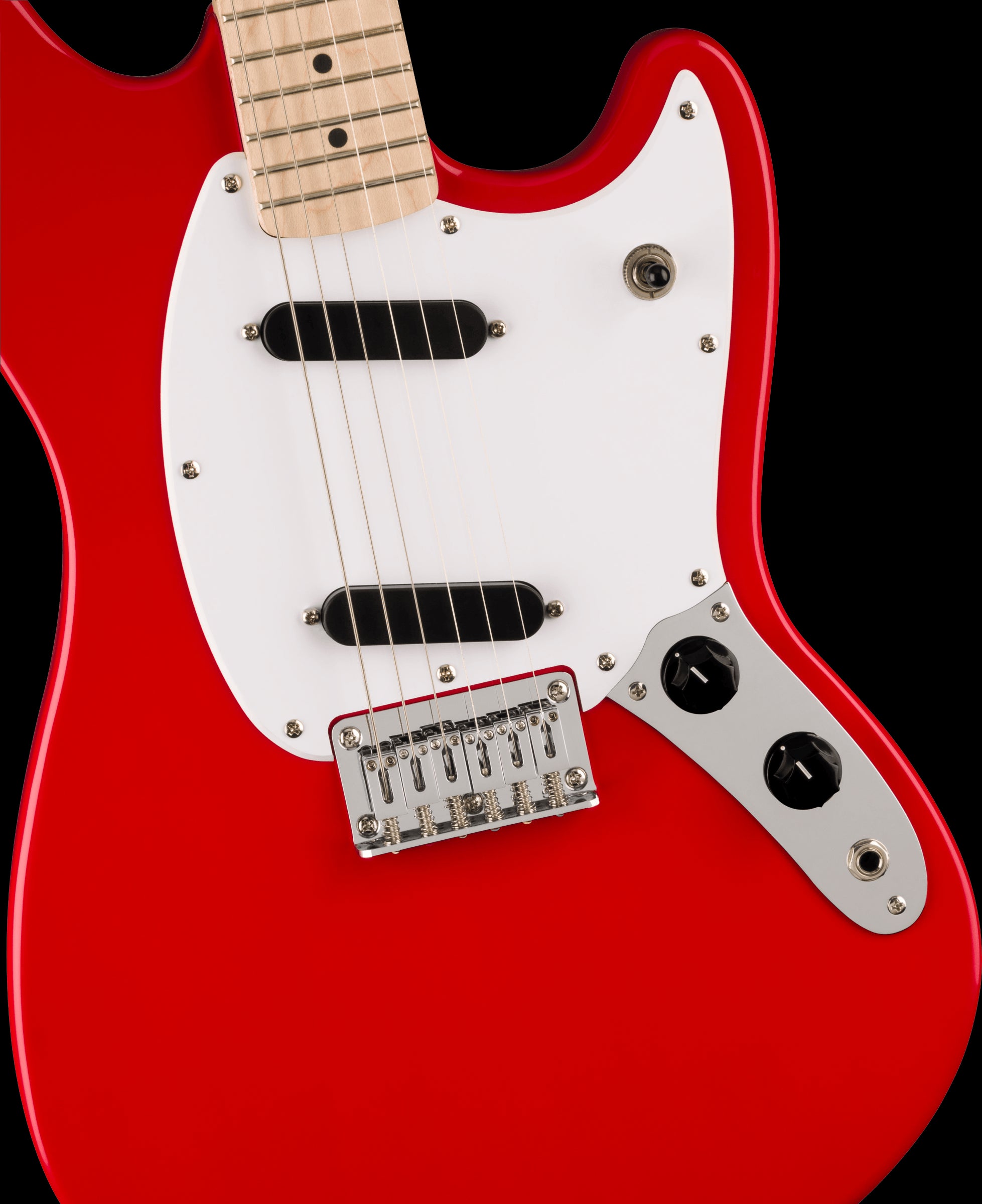 Squier Sonic Mustang Map FB White Pickguard Torino Red