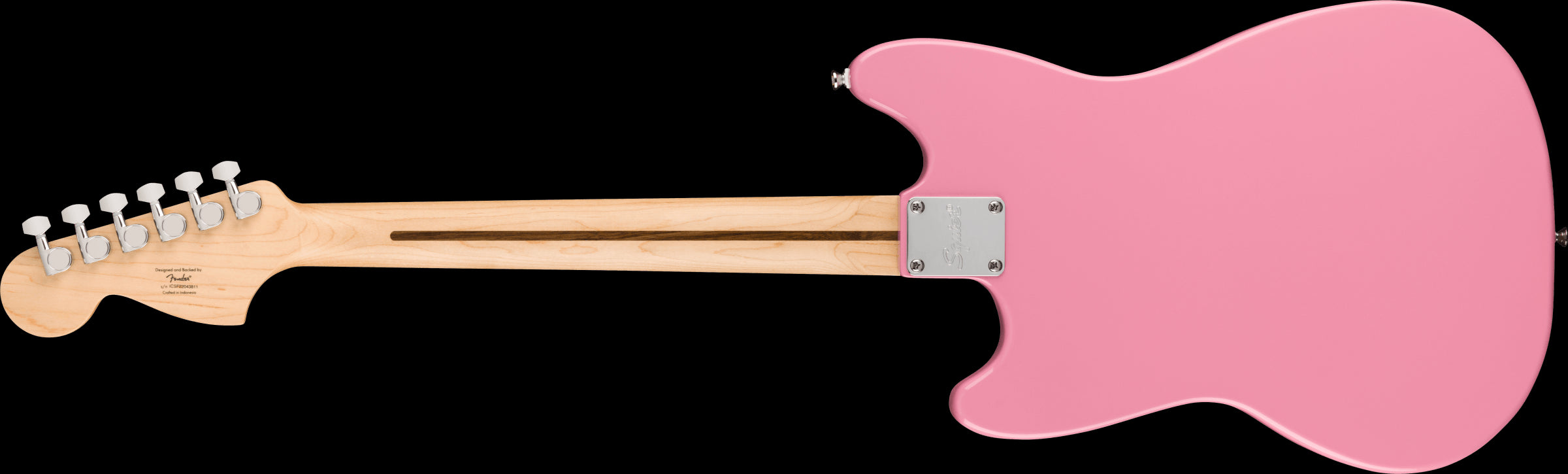 Squier Sonic Mustang HH with Maple Fretboard in Flash Pink