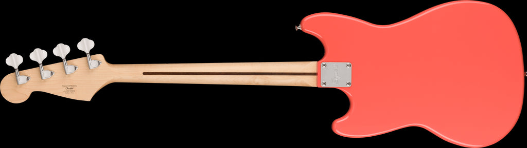 Squier Sonic Bronco Bass Map FB White Pickguard Tahitian Coral