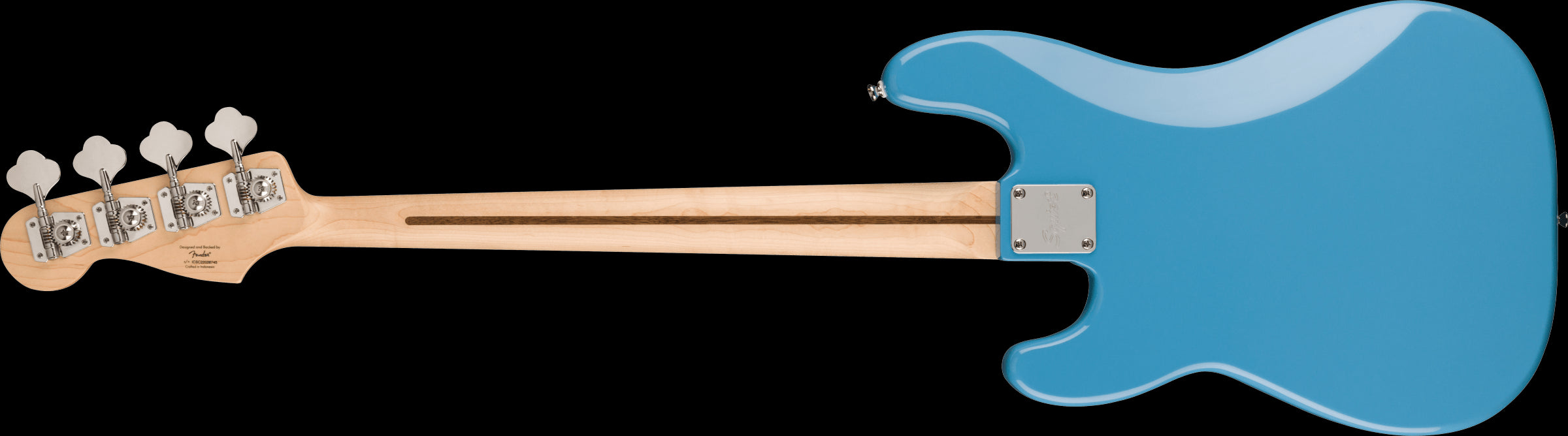 Squier Sonic P Bass Map FB White Pickguard California Blue