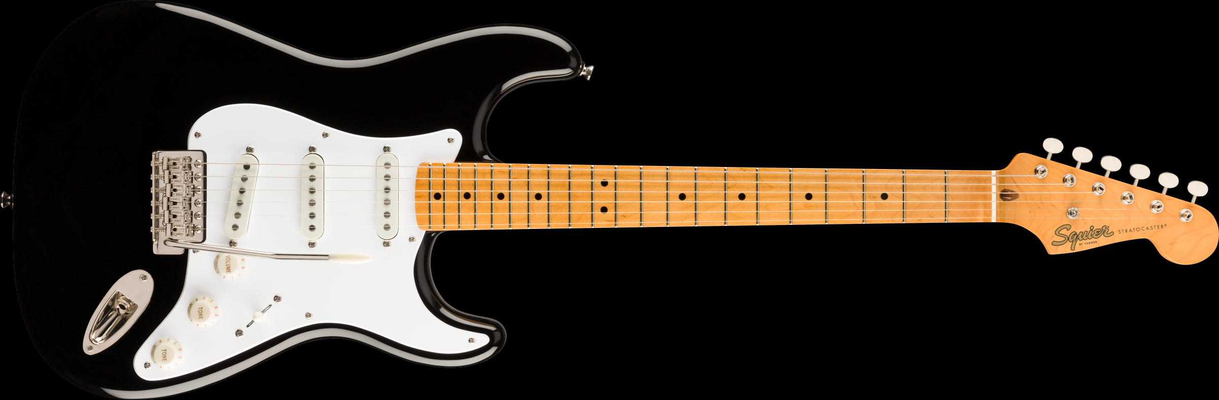 Squier Classic Vibe '50s Stratocaster Electric Guitar with Maple Neck - Black