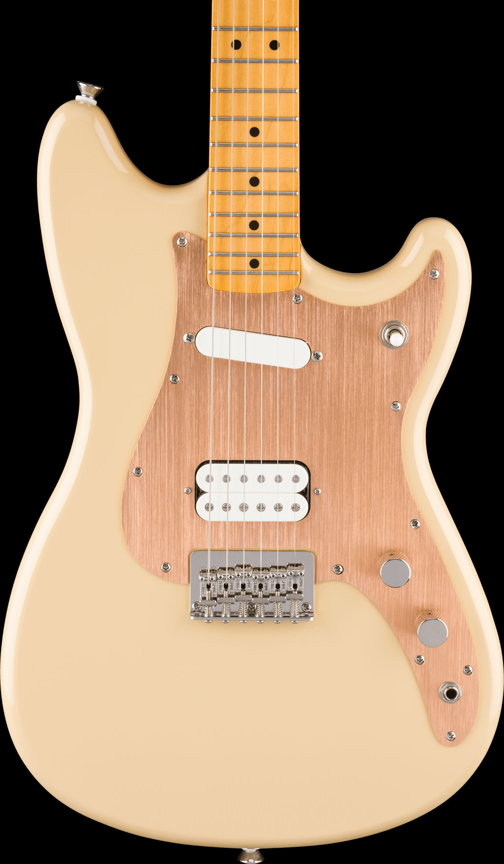 Squier Classic Vibe Duo-Sonic HS M FB Gold Anodized Pickguard - Desert Sand