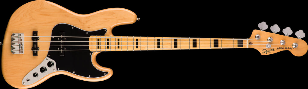 Squier Classic Vibe '70s Jazz Bass Guitar with Maple Neck - Natural