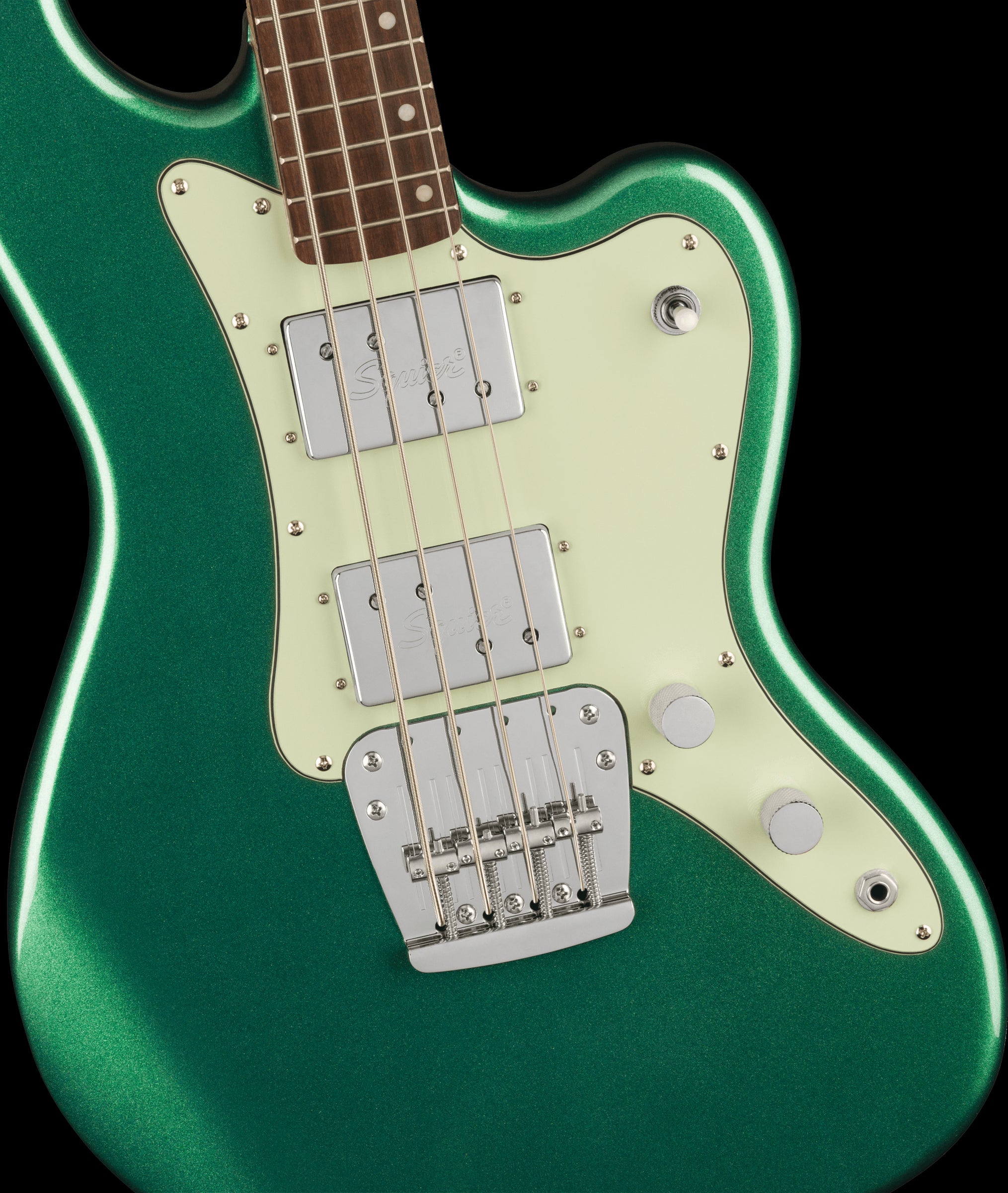 Squier Paranormal Rascal Bass Guitar - LRL - Sherwood Green