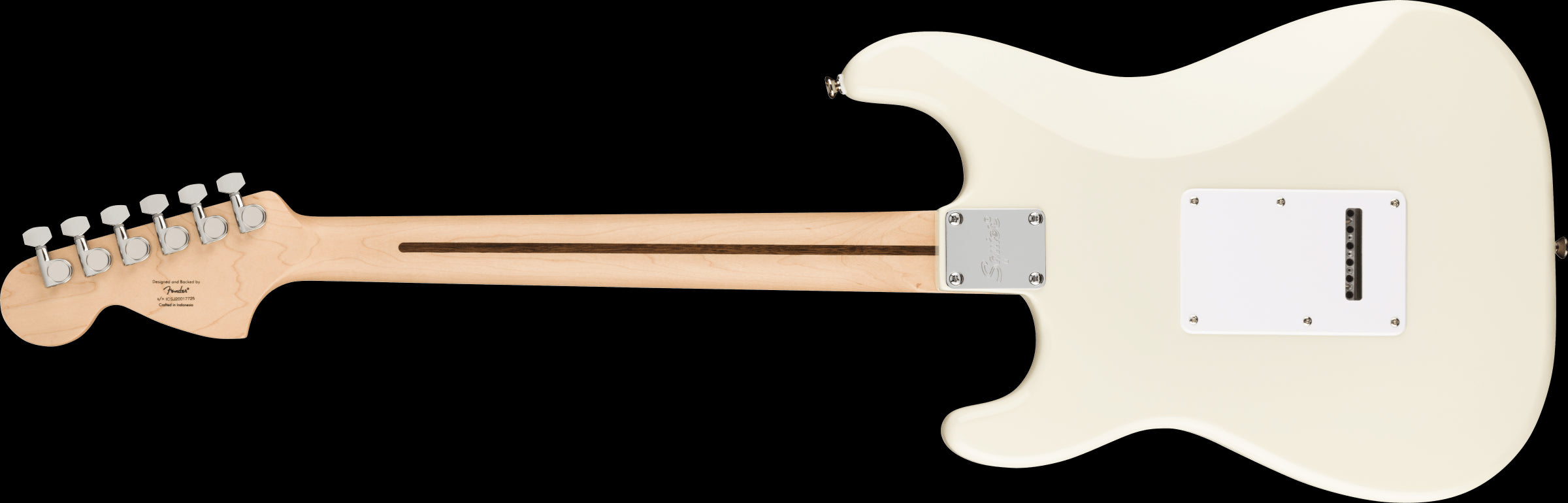 Squier Affinity Series Stratocaster, Maple Fingerboard, White Pickguard, Olympic White