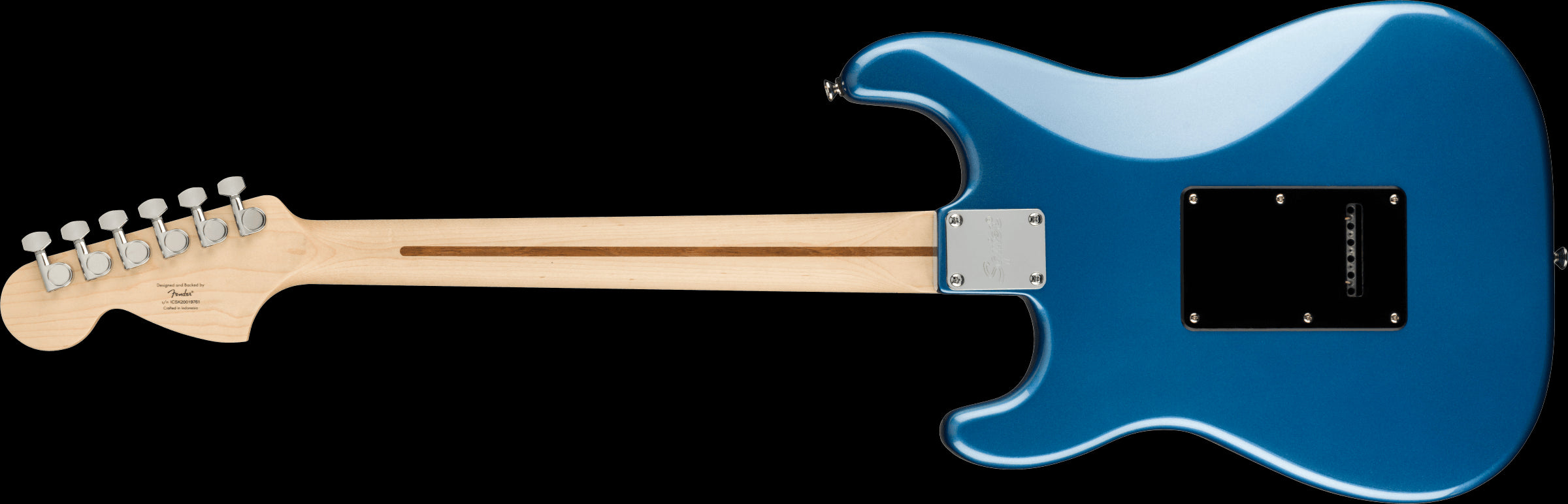 Squier Affinity Series Stratocaster, Maple Fingerboard, Black Pickguard, Lake Placid Blue
