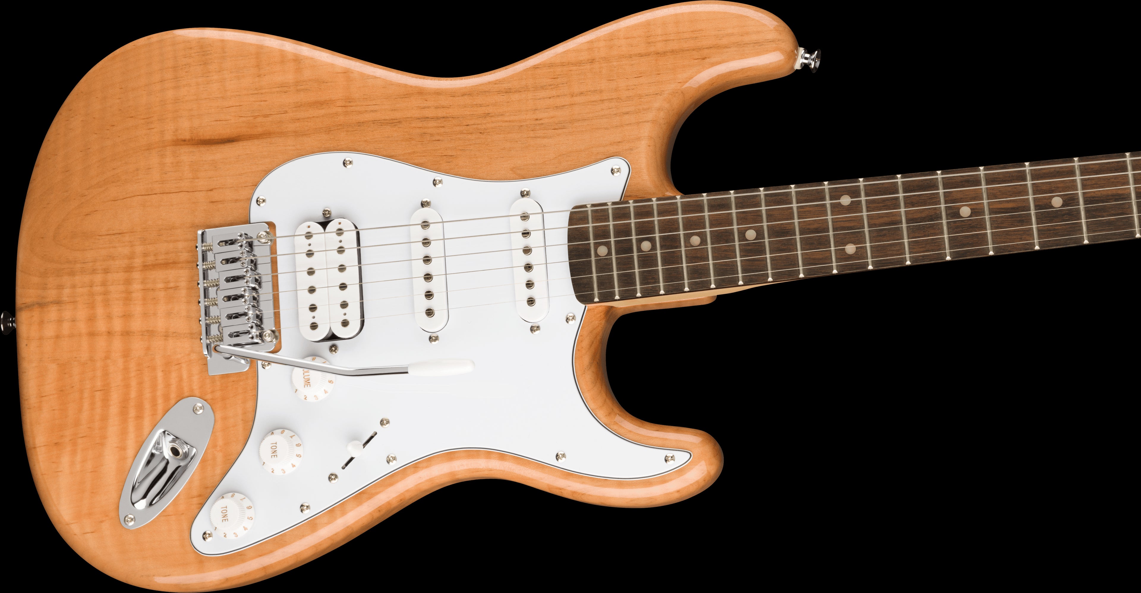 Squier FSR Affinity Strat HSS Lrl FB White Pickguard Natural
