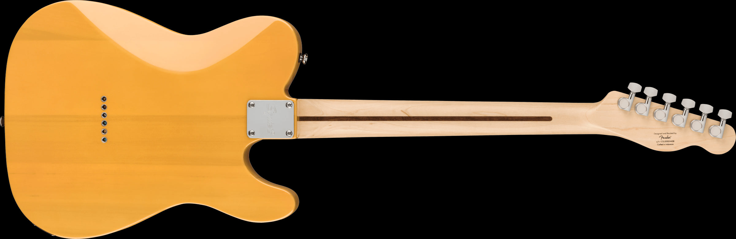 Squier Affinity Series Telecaster Left-Handed, Maple Fingerboard, Black Pickguard, Butterscotch Blonde