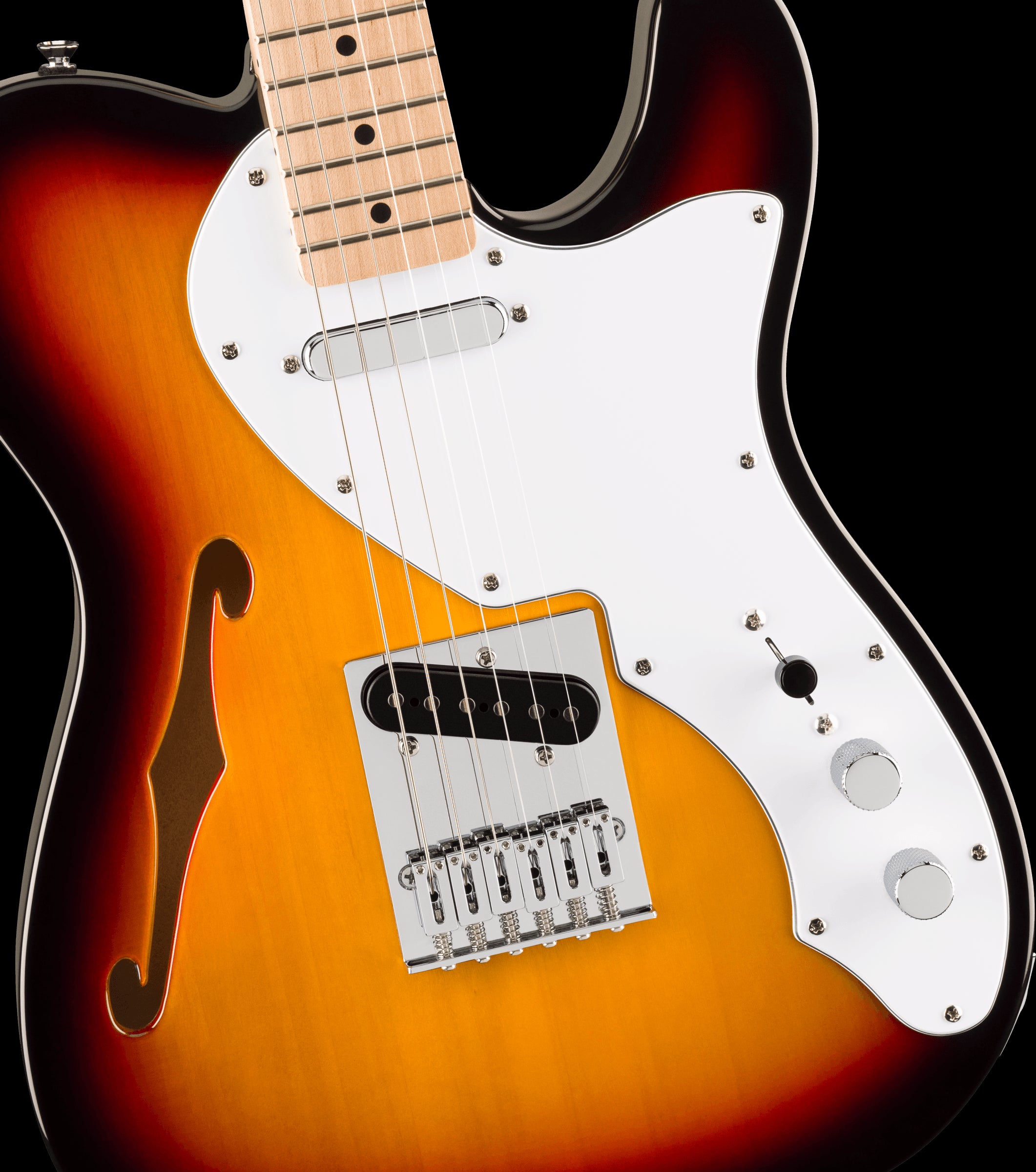 Squier Affinity Series Telecaster Thinline, MN White PG - 3SB