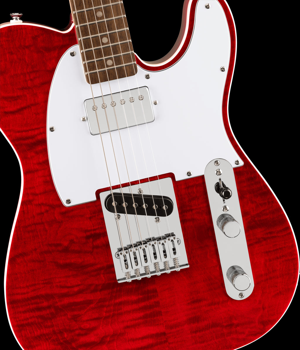 Squier Affinity Telecaster Electric Guitar FMT SH w/Laurel Fretboard - Crimson Red Transparent