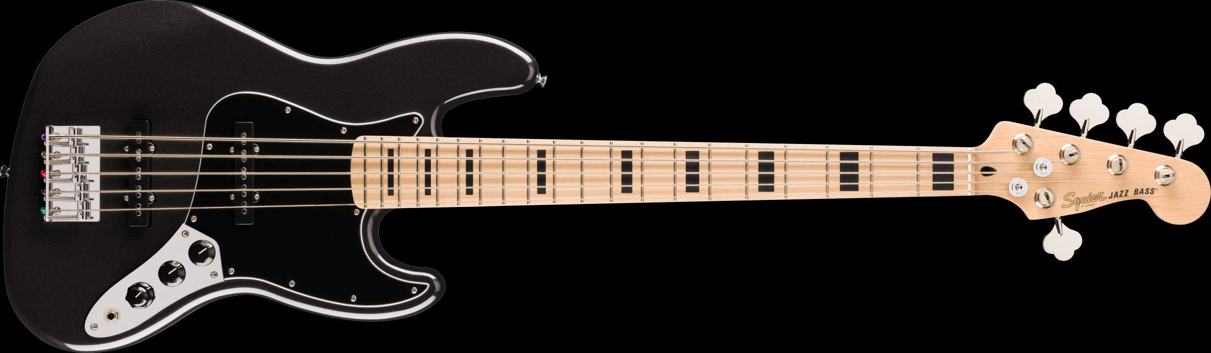 Squier Affinity Active Jazz Bass V w/Maple Fretboard - Black Metallic