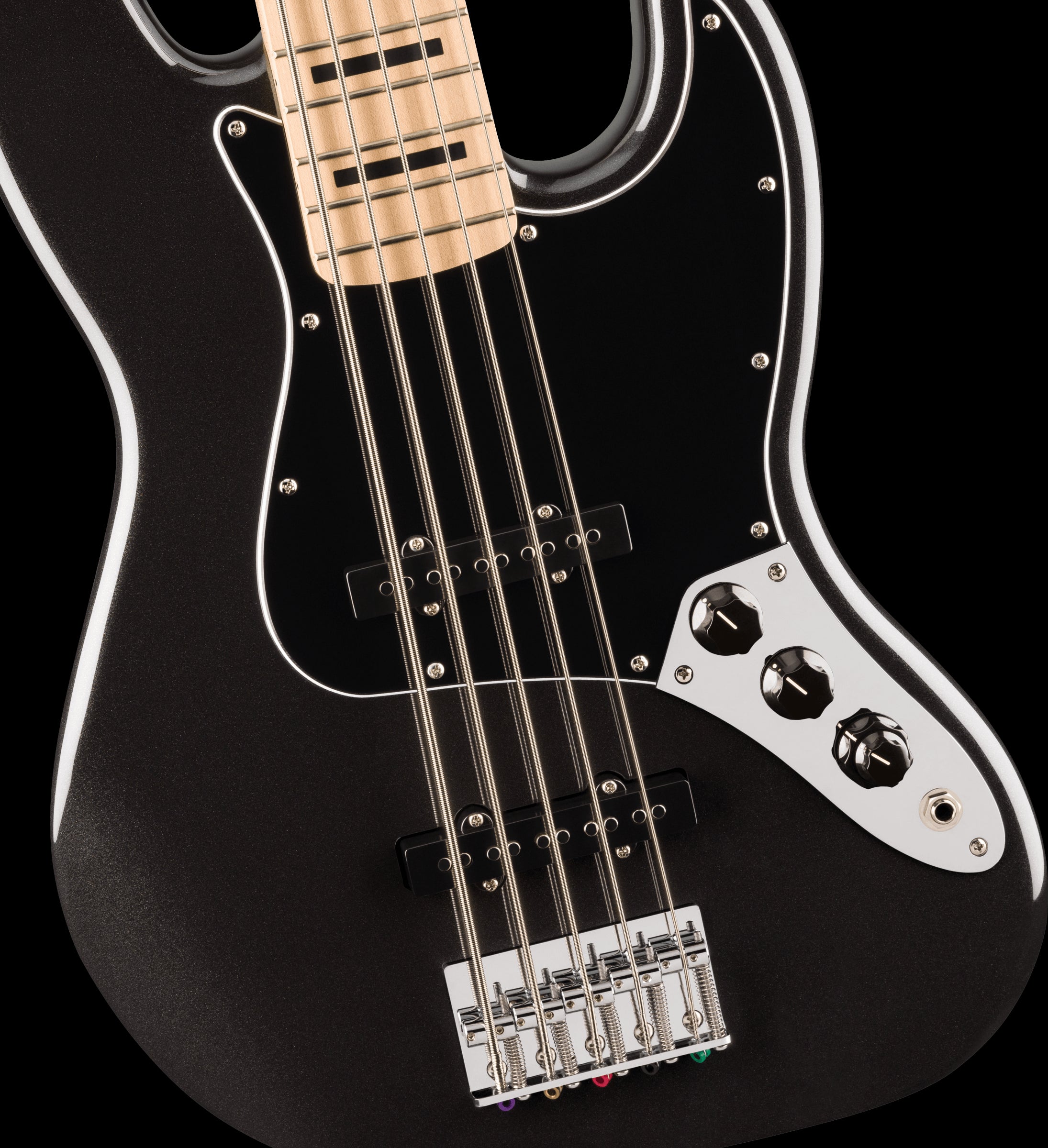 Squier Affinity Active Jazz Bass V w/Maple Fretboard - Black Metallic