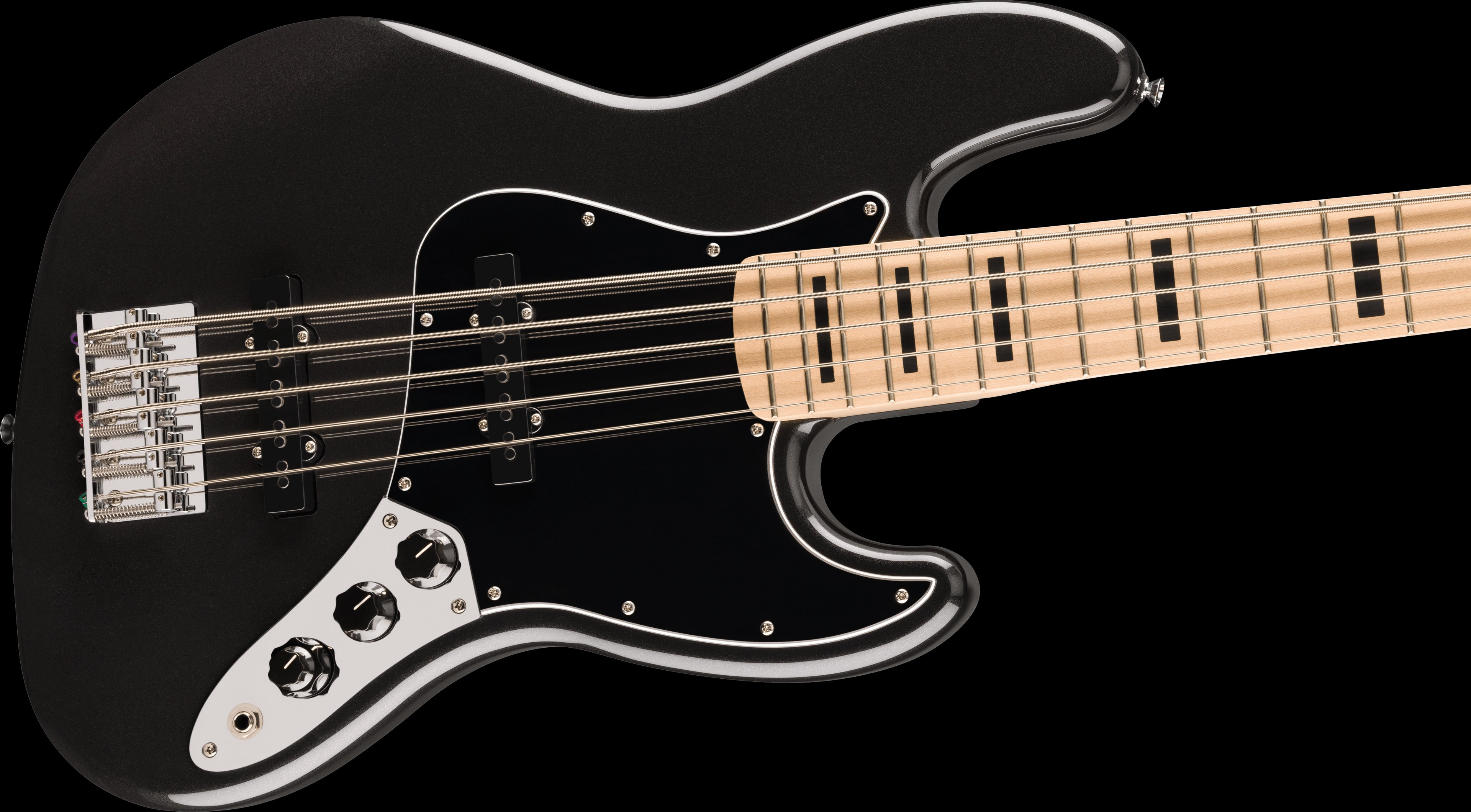 Squier Affinity Active Jazz Bass V w/Maple Fretboard - Black Metallic