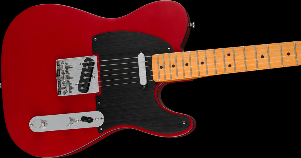 Squier 40th Anniversary Telecaster Vintage Electric Guitar Maple Fingerboard Satin Dakota Red