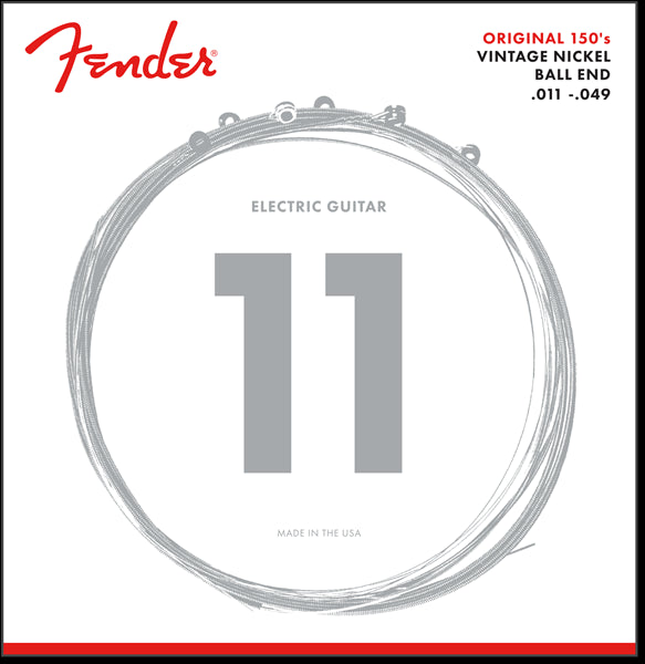 Fender Original 150 Guitar Strings Pure Nickel 150M .011 .049 (6)