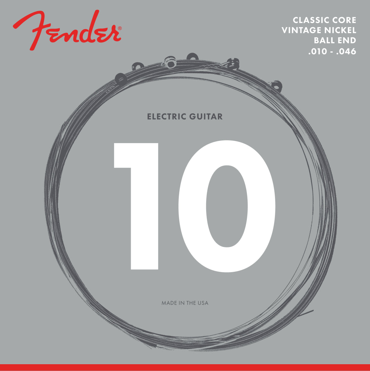 Fender Clas Core Electric Guitar Strings 155R Vintage Nickels (.010 .046)