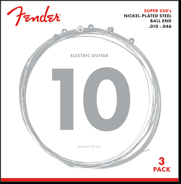 Fender Super 250R NPS Strings (.010 .046) 3 Pack
